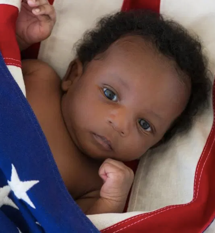 Baby in USA flag